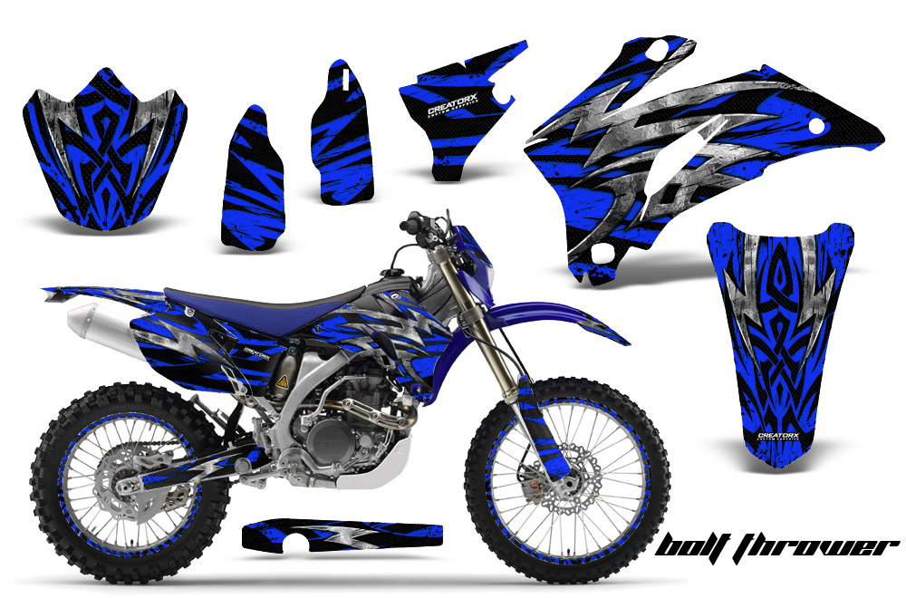 Yamaha WR 250-450 07-10 Graphics Kit Bolt Thrower Blue NP Rims